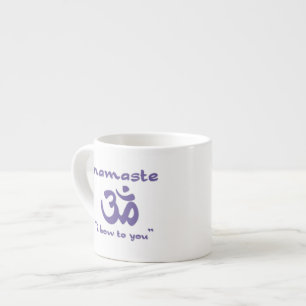 Namaste - Ik buig voor je (in het paars) Espresso Kop