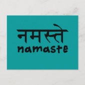 Namaste in het Engels en het Hindi Briefkaart (Voorkant)