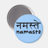 Namaste in het Engels en het Hindi Magneet (Voorkant / Achterkant)