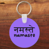 Namaste in het Engels en het Hindi Sleutelhanger (Voorkant)