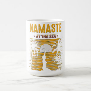 Namaste in het Zee - Yoga Sunset Meditation Beach Koffiemok