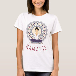 Namaste in Lotus Pose - T-shirt femme Yoga Asana