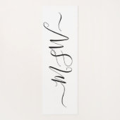 Namaste Initialen Gepersonaliseerd Zwart Wit Yogamat (Achterkant)