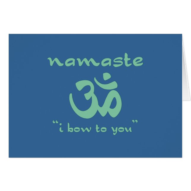 Namaste - Je vous salue (en vert) (Devant horizontal)