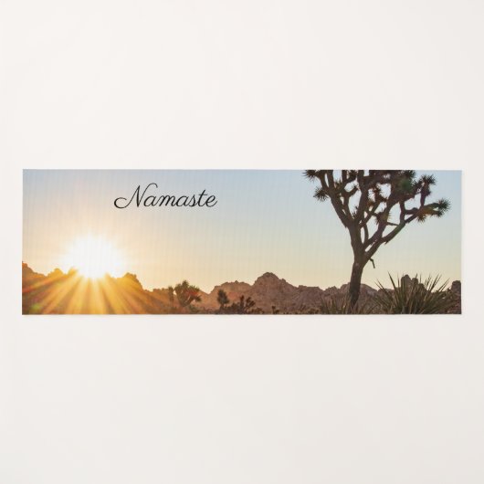 Namaste Joshua Tree Desert Vibes Souvenir Yogamat (Voorkant (horizontaal))
