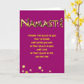 Namasté Kaart (Gele Bloem)