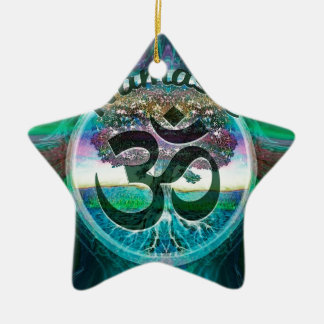 Namaste levensboom keramisch ornament
