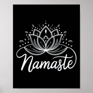 Namaste Lotus Bloem Meditatie Yoga Mandala Poster