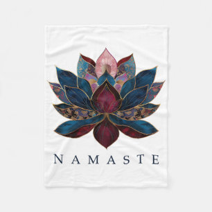 Namaste Lotus Bloem Zen Boeddhisme Yogi Boeddhist Fleece Deken