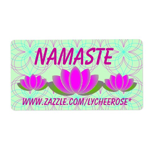 Namaste lotus étiquettes (Devant)
