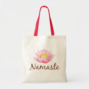 Namaste Lotus Flower Yoga Tote Bag
