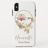 *~* Namaste Lotus Goud Glitter Zen Witte Meisjesac