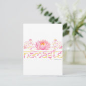 Namaste lotus new briefkaart (Staand voorkant)