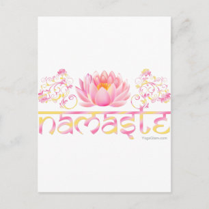 Namaste lotus new briefkaart