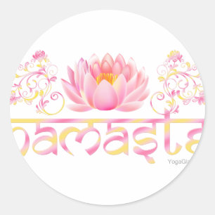 Namaste lotus new ronde sticker