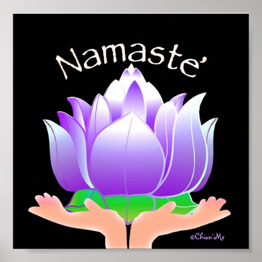 Namaste' Lotus Poster (Voorkant)