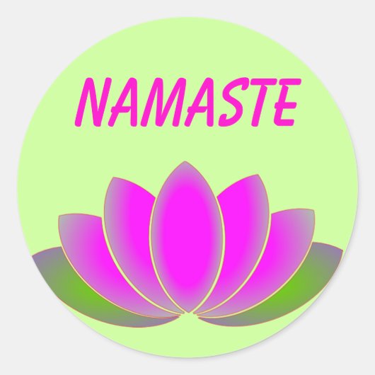 Namaste lotus sticker (Voorkant)