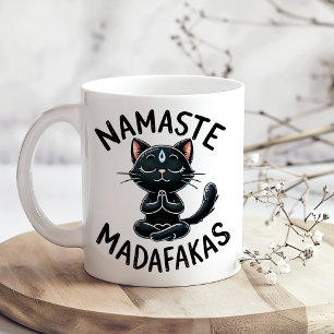 "Namaste Madafakas" Grappige Kattenliefhebbers Koffiemok