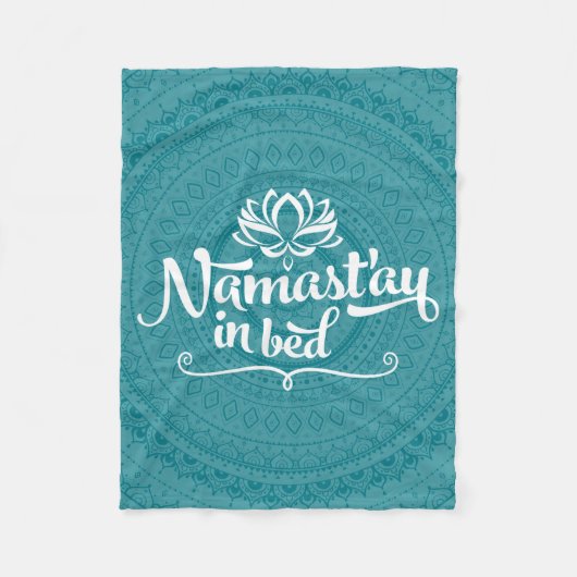Namaste Mandala Funny Quote Fleece Blanket (Voorkant)