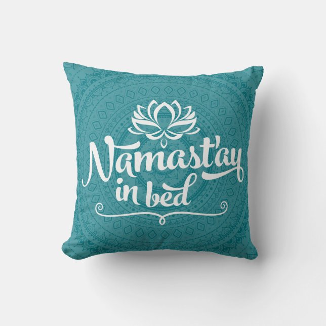 Namaste Mandala Funny Quote  Pillow Kussen (Voorkant)