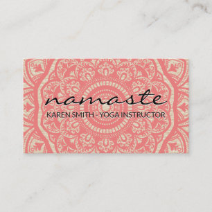 Namaste Mandala Pattern Visitekaartje