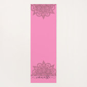 Namaste Mandala Script Pink Yogamat (Achterkant)