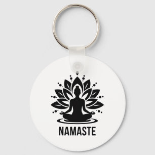 Namaste Meditatie Yoga Liefhebbers Ontspanning Spi Sleutelhanger