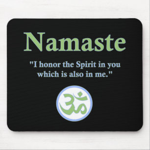 Namaste - met citaat en Om symbool Muismat