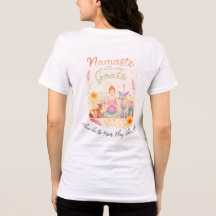 Namaste met mijn Geiten Yoga T-shirt