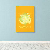 Namaste met Om-symbool Canvas Afdruk (Insitu (Houten vloer))
