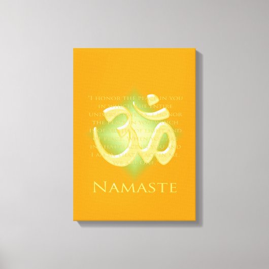 Namaste met Om-symbool Canvas Afdruk (Voorkant)