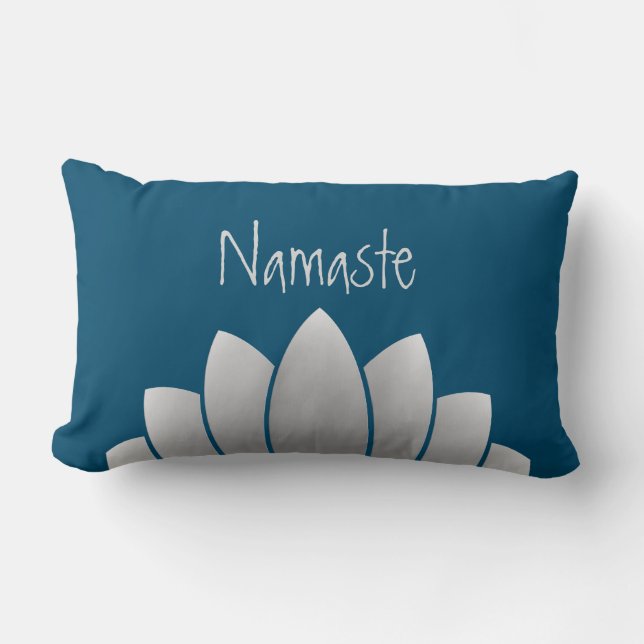 Namaste Modern Lotus Floral Kussen (Voorkant)