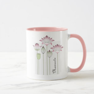 Namaste Moderne Roze Lotus Bloem Mok
