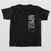 Namaste moderne tekst zwart-wit kind t-shirt (Laagn)