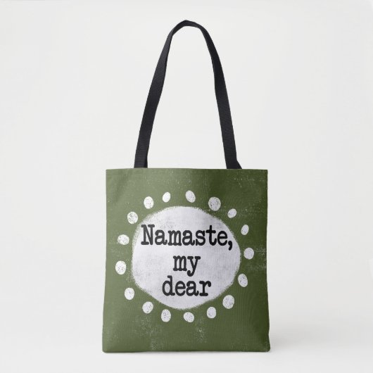 Namaste Mon Cher - Sac Cabas Vert (Devant)