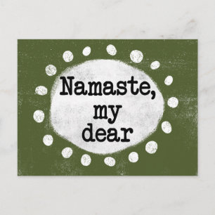 Namaste My Cher - Carte postale verte