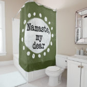 Namaste My Cher - Rideau de douche verte (En situation)