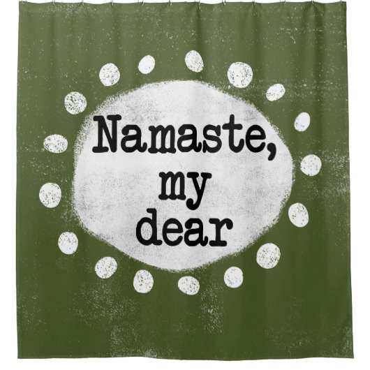 Namaste My Cher - Rideau de douche verte (Devant)