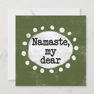 Namaste My Dear - Groen Wenskaart Kaart