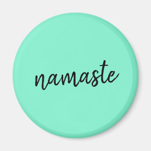 Namaste   Neo Mint Green Modern Yoga Spiritueel Magneet