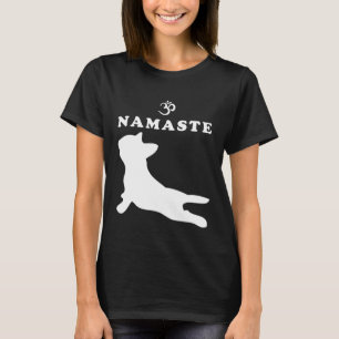 Namaste Om Symbol Franse Bulldog Yoga voor vrouwen T-shirt