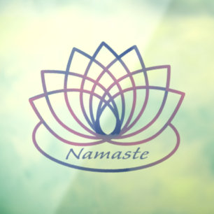 Namaste Paarse en Roze Lotus Flower Raamsticker