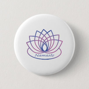 Namaste Paarse en Roze Lotus Flower Ronde Button 5,7 Cm