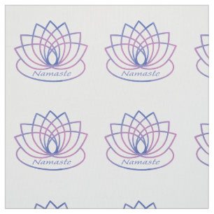 Namaste Paarse en Roze Lotus Flower Stof