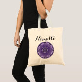 Namaste Paarse Mandala Tote Bag (Voorkant (product))