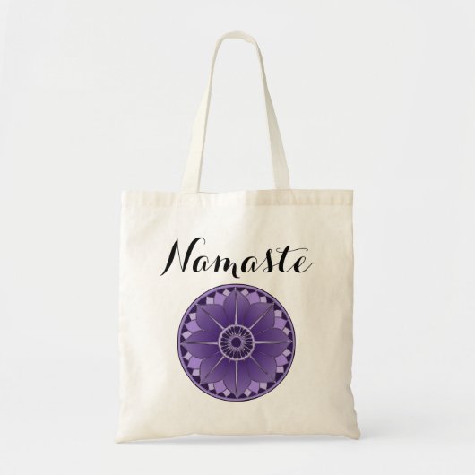 Namaste Paarse Mandala Tote Bag (Voorkant)