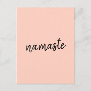 Namaste   Pachy Pink Modern Yoga Meditation Briefkaart