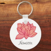 Namaste Pink Lotus Sleutelhanger (Voorkant)