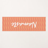 Namaste Quote Oranje Pattern Fitness Yogamat (Voorkant (horizontaal))