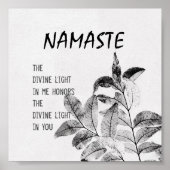 Namaste quote poster natuur (Voorkant)
